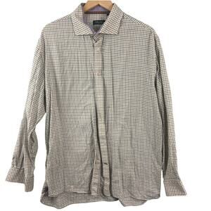 Bobby Jones Men’s XL Plaid Button Down Shirt Cotton Wool Long Sleeve